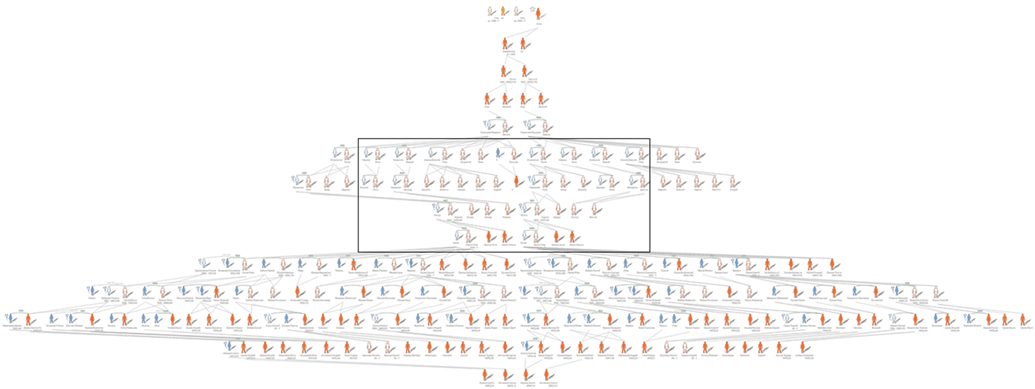 Соотношения всего древа и видимой части на экране